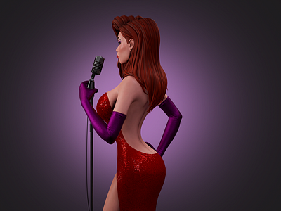 Jessica Rabbit 3d art 3dmodelling cgart character character design digitalart stylized