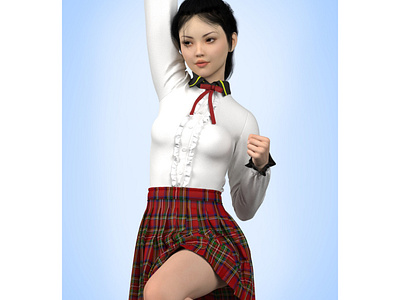 School uniform_3 3d art 3dmodelling cgart clothes design digital fashion digitalart fashion fashion design virtualfashion