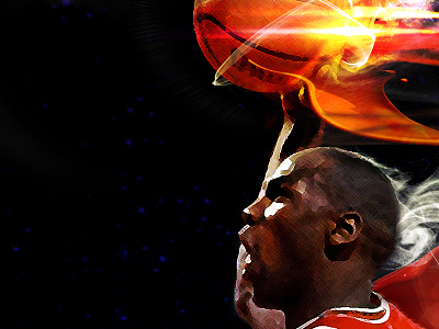 Still In Flight basketball bulls champion chicago dunk fire lights michael jordan smoke texture