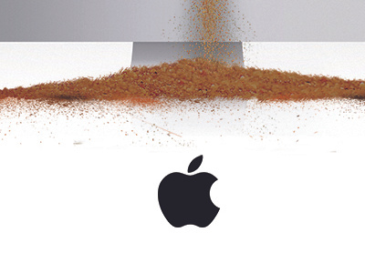 Apple advertising apple beach computer crab hammer macintosh sand smash