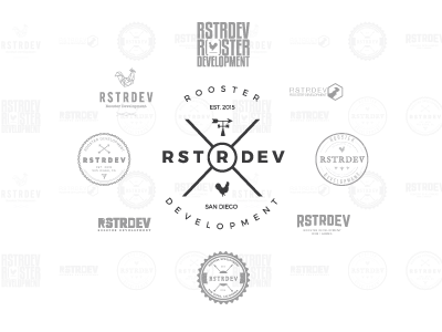 RSTRDEV Logo brand developers icon logo rooster symbol web