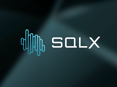 SQLX logo design analyze brand colorful data earth frequency ground identity logo seismic sensor symbol