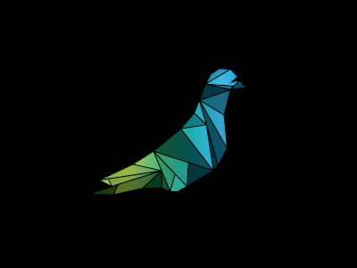 Bird Symbol bird blue colorful green icon logo polygon symbol triangle yelly