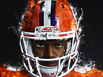 Clemson Digital Art Poster clemson deshaunwatson digital art football ncaa poster quarterback sports university