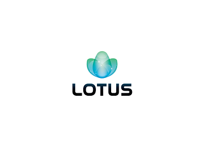 Lotus logo concept 3d brand colorful flower icon identity logo symbol vector