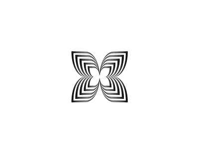 X-fly mark brand dimensional identity insect logo mark monogram shape symbol