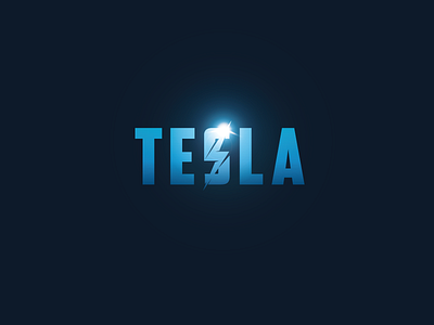 Tesla logotype concept bolt brand dimensional font identity lightning logo mark symbol tesla typography