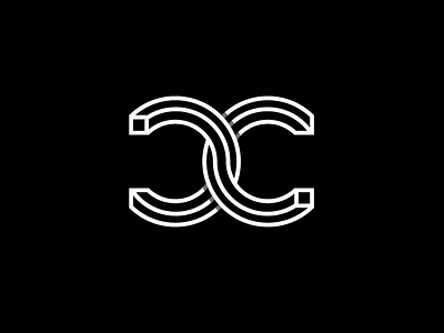 CC Monogram 3d brand geometric geometry identity impossible logo mark monogram shape symbol type