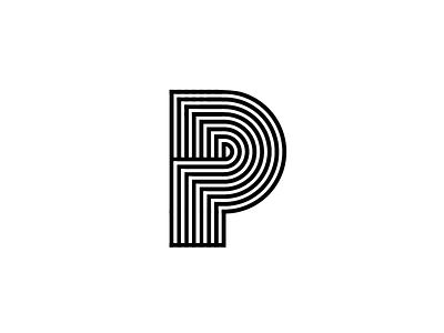 P Monogram brand font icon identity letters logo mark monogram outlines symbol type typographic