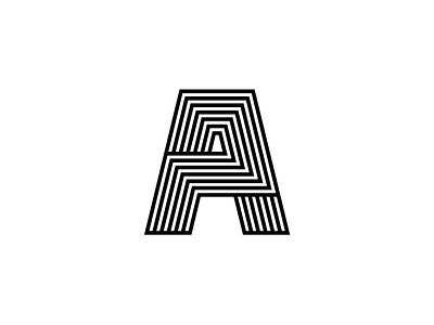 A Monogram brand font icon identity letters logo mark monogram outlines symbol type typographic