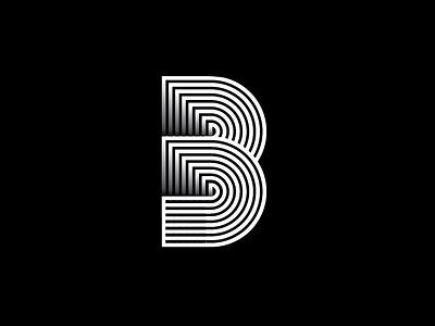 B Monogram brand font icon identity letters logo mark monogram outlines symbol type typographic