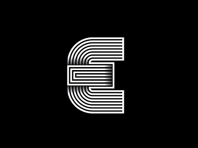 E Monogram brand font icon identity letters logo mark monogram outlines symbol type typographic