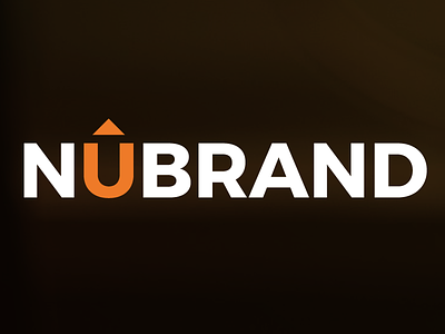 NUBRAND logo design arrow brand design identity logo mark orange outline symbol u