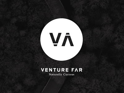 Venture Far Branding agency brand circle identity logo mark outline symbol travel