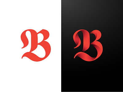 3D Letter B Monogram