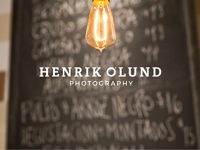 Henrik Olund Photography - Logo design ©2018