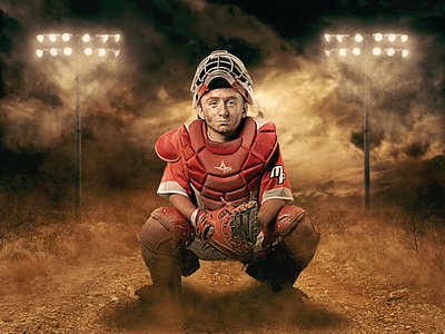 Digital Baseball Composite art athlete baseball digital photography photoshop sports textures wacom wallpaper