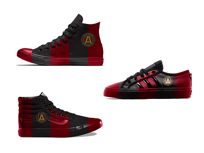 Atlanta United FC Shoe Concepts advertise athlete concept design futbol photoshop shoes soccer sports wacom