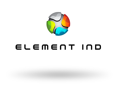 ELEMENT IND 3d brand colorful elements icon linear logo logomark symbol
