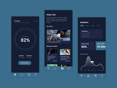 Insomniac design mobile design sleep app