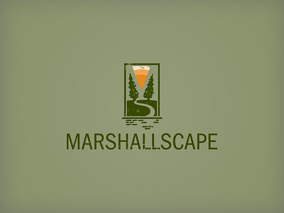 Marshallscape branding identity landscape logo monogram negative space