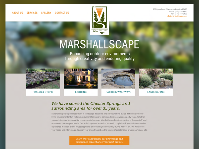 Marshallscape landscape responsive web simple graphic clean