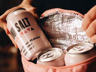 Pink Salt branding can design graphic minimal typography wine winery