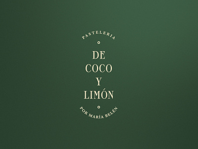 De Coco y Limón . logo art direction bakery bakery logo branding design graphic design logo logo design minimal pastry patisserie type typography