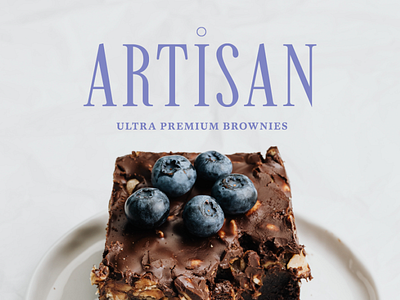Artisan Brownies bakery branding brownie chocolate design graphic design high end logo luxury minimal pastry type typography