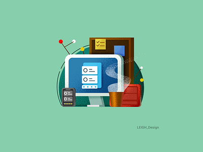 Mixed colour illustrations design icon illustration ui