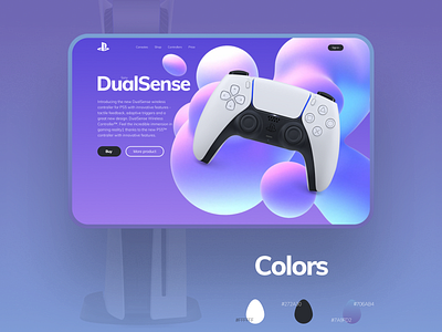 Concept DualSense Sony branding design figma illustration logo tilda typography ui ux vector