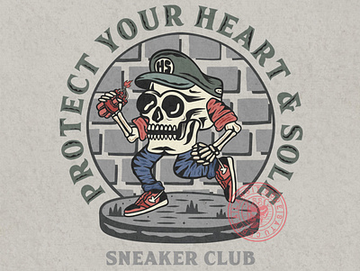 Heart & Sole Illustration apparelbrand artwork badgedesign badges clothingdesign design art designwork illustration skull art streetwear