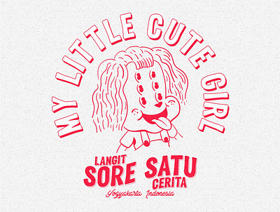 my little cute girl apparelbrand artwork badgedesign branding design art designwork designworks illustration merchandise streetwear