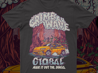 CRIME WAVE GLOBAL DESIGN WORK apparelbrand artwork badgedesign characterdesign clothingdesign design design art designwork digitalart digtaldrawing graphic design handdrawn illustration logo opencommission