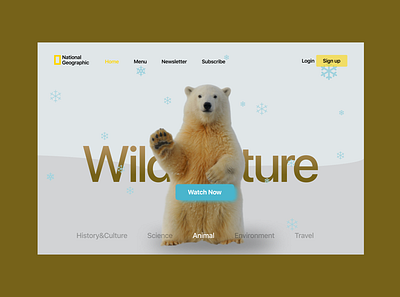 NatGeo Landing Page animal branding design figma graphic design landing page natgeo ui ux