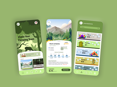 Camping App app camp camping design figma landingpage tend ui ux