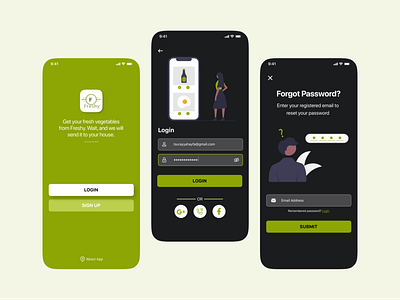 Login App Interface app design figma grocery login shop sign in sign up ui uiux ux