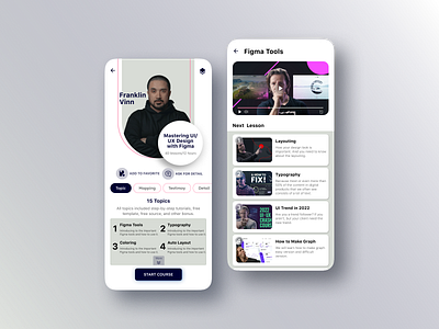 Course Application app course design figma graphic design master teacher ui ux
