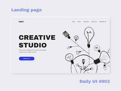 Simple Landing Page 003 dailyui design landing page neumorphism ui web