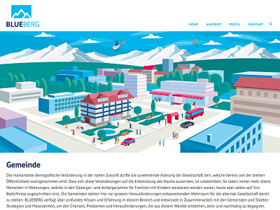 Blueberg (community) blueberg comunity illustration vector web