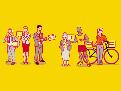 illustrations for Dhl Express animation