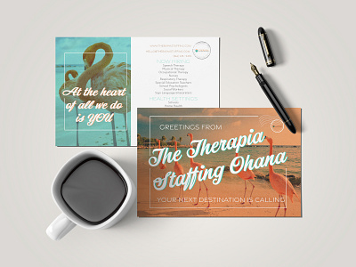 Therapia Staffing Postcard advertising design graphicdesign marketing print