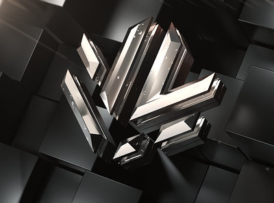 Defiant Design System 3D Logo 3d cinema4d design iron logo metal motion reveal system