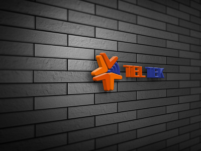 3D Wall Logo MockUp