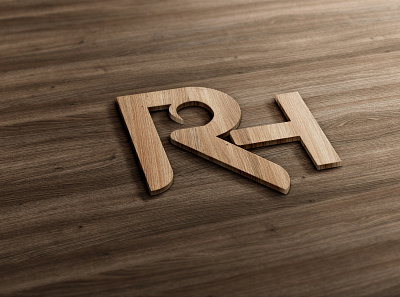 letter RH logo 3d logo letter logo letter mark logo letter rh logo logo