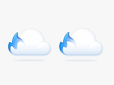 Firecloud cloud design fire flame icon ui