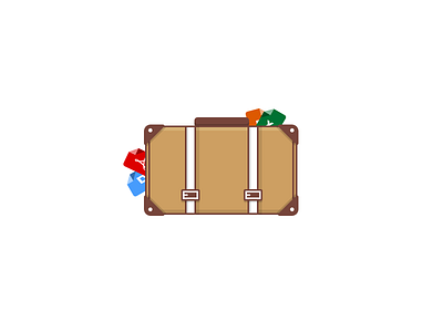 Suitcase executive files icon illustration pro suitcase