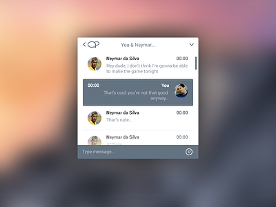 Messenger app chat conversation emoji keyboard messages messenger minimal ui
