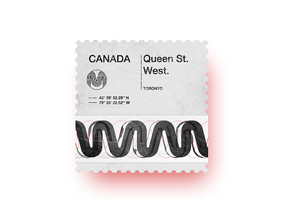 Martian Stamp design glow illustration pink stamp texture type typography