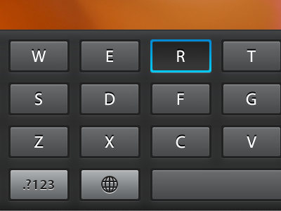 Tablet Keyboard dark keyboard led letter mobile native oled os tablet ui